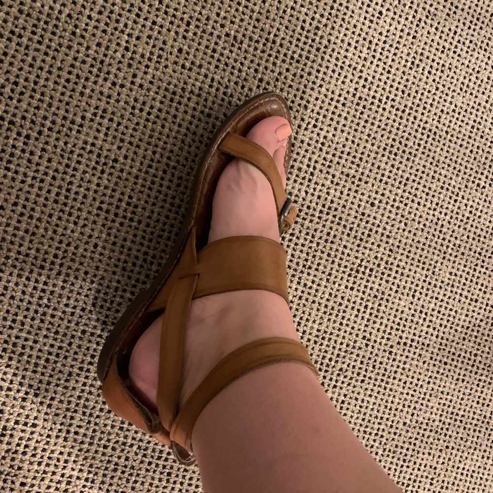Sam Edelman Tan/Yellow Leather Sandals - Picture 7 of 7